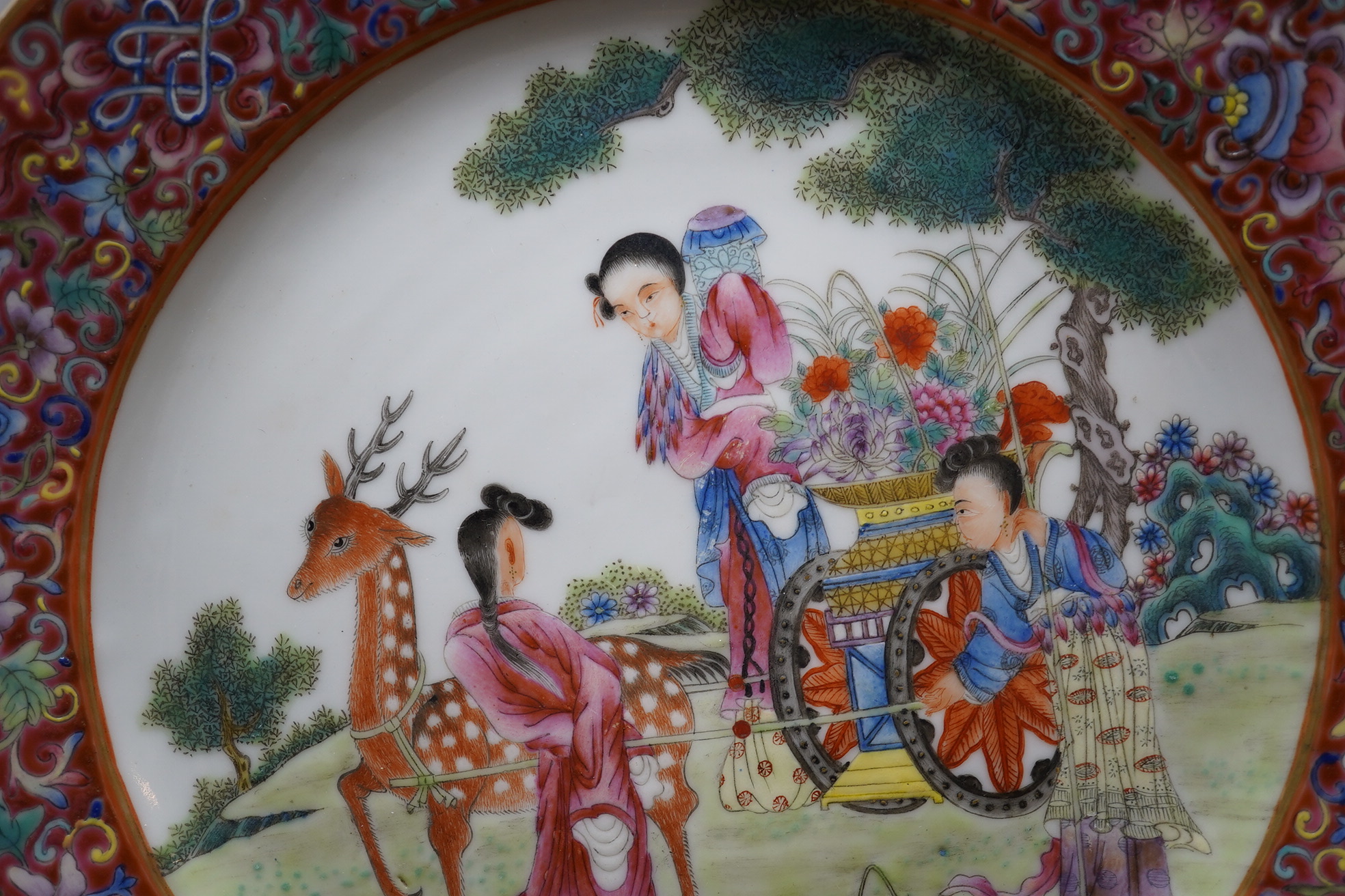 Two fine Chinese famille rose plates, Republic period